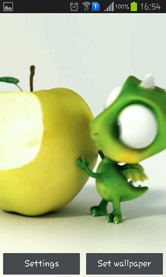 Scaricare Cute little dragon — sfondi animati gratuiti per l'Android su un Desktop. 
