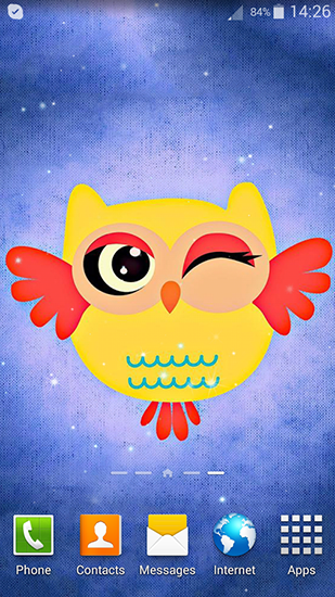 Scaricare Cute owl — sfondi animati gratuiti per l'Android su un Desktop. 
