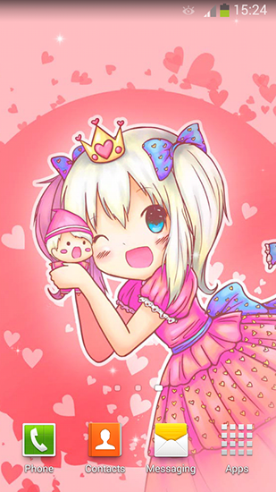 Scaricare Cute princess — sfondi animati gratuiti per l'Android su un Desktop. 