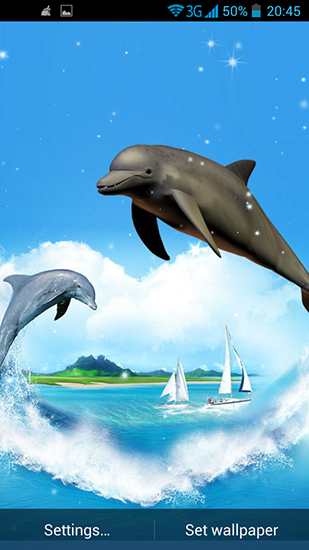 Scaricare Dolphin 3D — sfondi animati gratuiti per l'Android su un Desktop. 