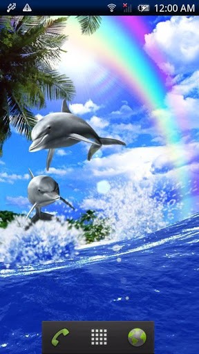 Scaricare Dolphin blue — sfondi animati gratuiti per l'Android su un Desktop. 