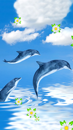 Screenshot dello Schermo Dolphins by Latest Live Wallpapers sul cellulare e tablet.