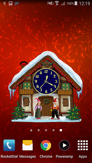 Scaricare Dreamery clock: Christmas — sfondi animati gratuiti per l'Android su un Desktop. 