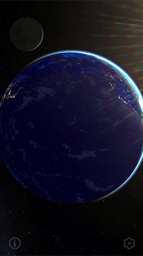 Screenshot dello Schermo Earth and Moon 3D sul cellulare e tablet.