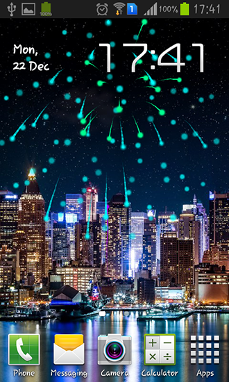 Scaricare Fireworks 2015 — sfondi animati gratuiti per l'Android su un Desktop. 