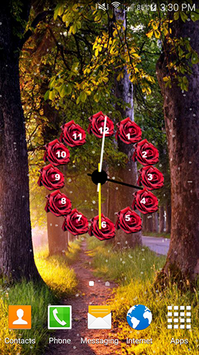 Scaricare Flowers clock — sfondi animati gratuiti per l'Android su un Desktop. 