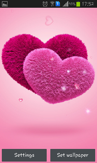 Scaricare Fluffy hearts — sfondi animati gratuiti per l'Android su un Desktop. 