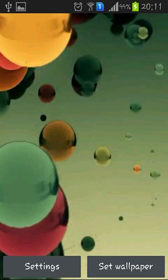 Scaricare Flying colored balls — sfondi animati gratuiti per l'Android su un Desktop. 