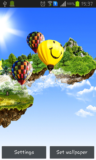 Scaricare Flying islands — sfondi animati gratuiti per l'Android su un Desktop. 