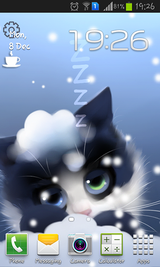Scaricare Frosty the kitten — sfondi animati gratuiti per l'Android su un Desktop. 