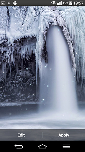 Screenshot dello Schermo Frozen waterfall sul cellulare e tablet.