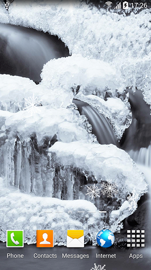 Scaricare Frozen waterfalls — sfondi animati gratuiti per l'Android su un Desktop. 