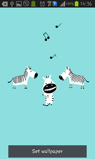 Scaricare Funny zebra — sfondi animati gratuiti per l'Android su un Desktop. 