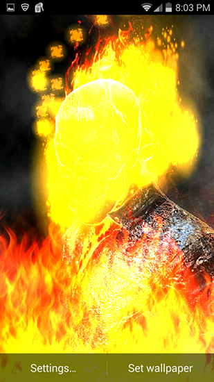 Scaricare Ghost rider: Fire flames — sfondi animati gratuiti per l'Android su un Desktop. 