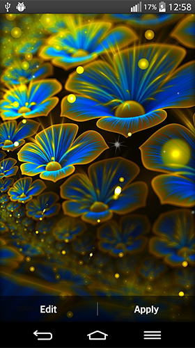 Screenshot dello Schermo Glowing flowers by My Live Wallpaper sul cellulare e tablet.