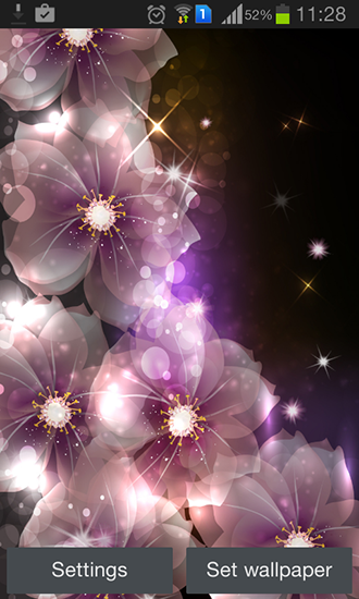 Scaricare Glowing flowers by Creative factory wallpapers — sfondi animati gratuiti per l'Android su un Desktop. 
