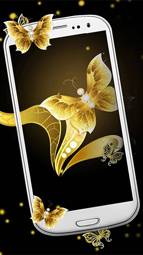 Screenshot dello Schermo Gold butterfly sul cellulare e tablet.