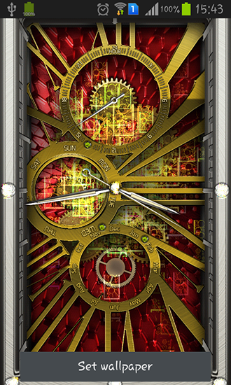Scaricare Gold clock — sfondi animati gratuiti per l'Android su un Desktop. 