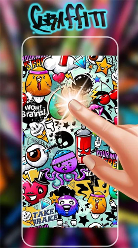 Screenshot dello Schermo Graffiti wall sul cellulare e tablet.