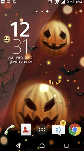 Screenshot dello Schermo Halloween by Beautiful Wallpaper sul cellulare e tablet.