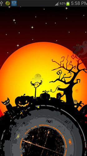 Screenshot dello Schermo Halloween by live wallpaper HongKong sul cellulare e tablet.
