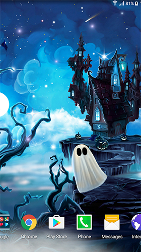 Screenshot dello Schermo Halloween by Live Wallpapers 3D sul cellulare e tablet.