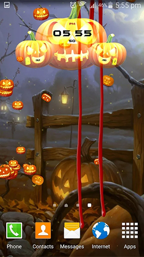 Screenshot dello Schermo Halloween: Clock sul cellulare e tablet.