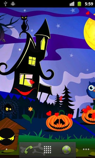 Scaricare Halloween pumpkins — sfondi animati gratuiti per l'Android su un Desktop. 