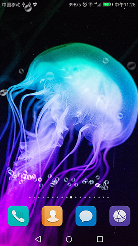 Screenshot dello Schermo Jellyfish by live wallpaper HongKong sul cellulare e tablet.