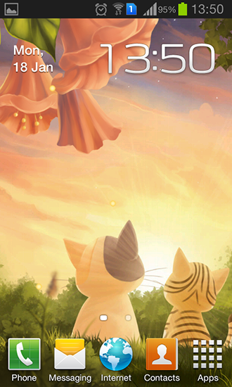 Scaricare Kitten: Sunset — sfondi animati gratuiti per l'Android su un Desktop. 