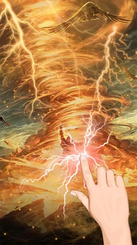 Screenshot dello Schermo Live lightning storm sul cellulare e tablet.
