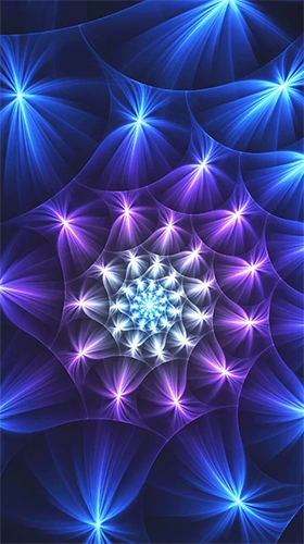 Screenshot dello Schermo Luminous flowers sul cellulare e tablet.