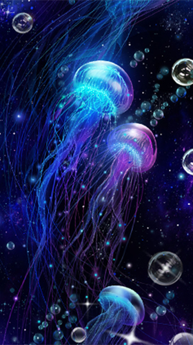 Screenshot dello Schermo Luminous jellyfish HD sul cellulare e tablet.