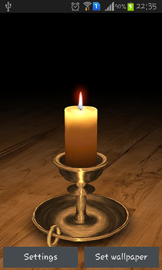 Scaricare Melting candle 3D — sfondi animati gratuiti per l'Android su un Desktop. 