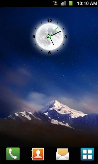 Scaricare Moon clock — sfondi animati gratuiti per l'Android su un Desktop. 