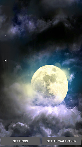 Screenshot dello Schermo Moonlight by Live Wallpaper HD 3D sul cellulare e tablet.
