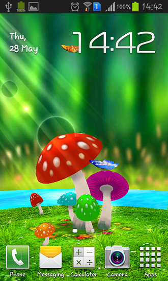 Scaricare Mushrooms 3D — sfondi animati gratuiti per l'Android su un Desktop. 