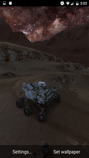 Screenshot dello Schermo My Mars sul cellulare e tablet.