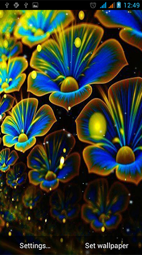 Screenshot dello Schermo Neon flowers by Live Wallpapers Gallery sul cellulare e tablet.