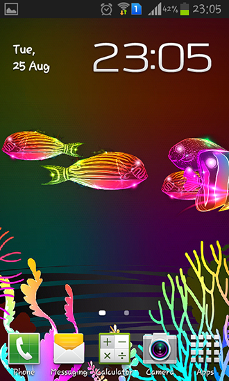 Scaricare Neon fish — sfondi animati gratuiti per l'Android su un Desktop. 
