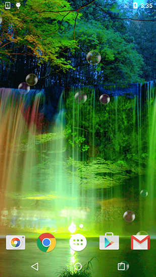 Scaricare Neon waterfalls — sfondi animati gratuiti per l'Android su un Desktop. 