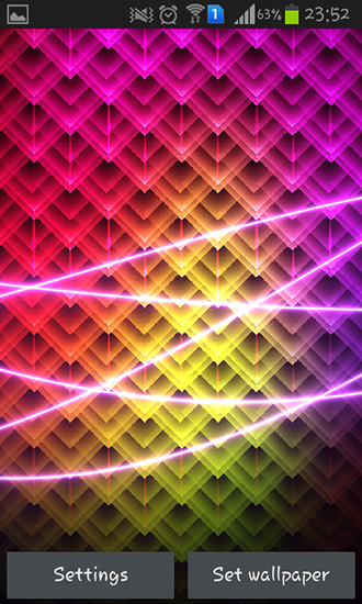 Scaricare Neon waves — sfondi animati gratuiti per l'Android su un Desktop. 