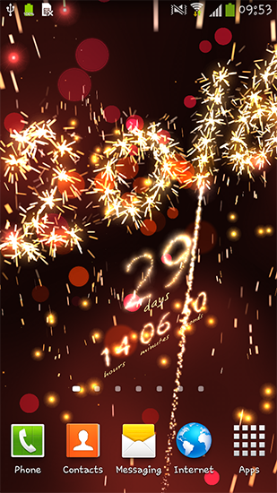 Scaricare New Year: Countdown — sfondi animati gratuiti per l'Android su un Desktop. 
