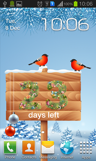 Scaricare New Year: Countdown by Creative work — sfondi animati gratuiti per l'Android su un Desktop. 