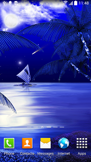 Scaricare Night beach — sfondi animati gratuiti per l'Android su un Desktop. 