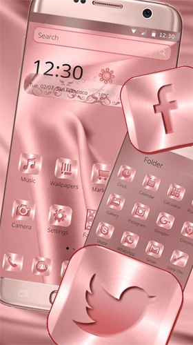 Screenshot dello Schermo Pink silk sul cellulare e tablet.