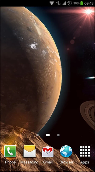 Scaricare Planetscape 3D — sfondi animati gratuiti per l'Android su un Desktop. 