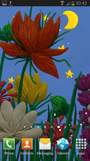Scaricare Plasticine spring flowers — sfondi animati gratuiti per l'Android su un Desktop. 