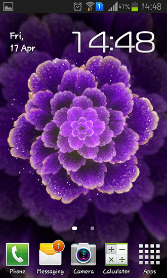Scaricare Purple flower — sfondi animati gratuiti per l'Android su un Desktop. 