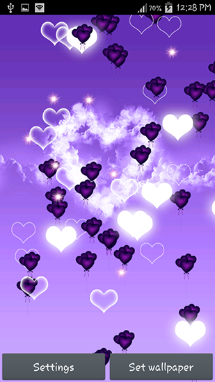 Scaricare Purple heart — sfondi animati gratuiti per l'Android su un Desktop. 